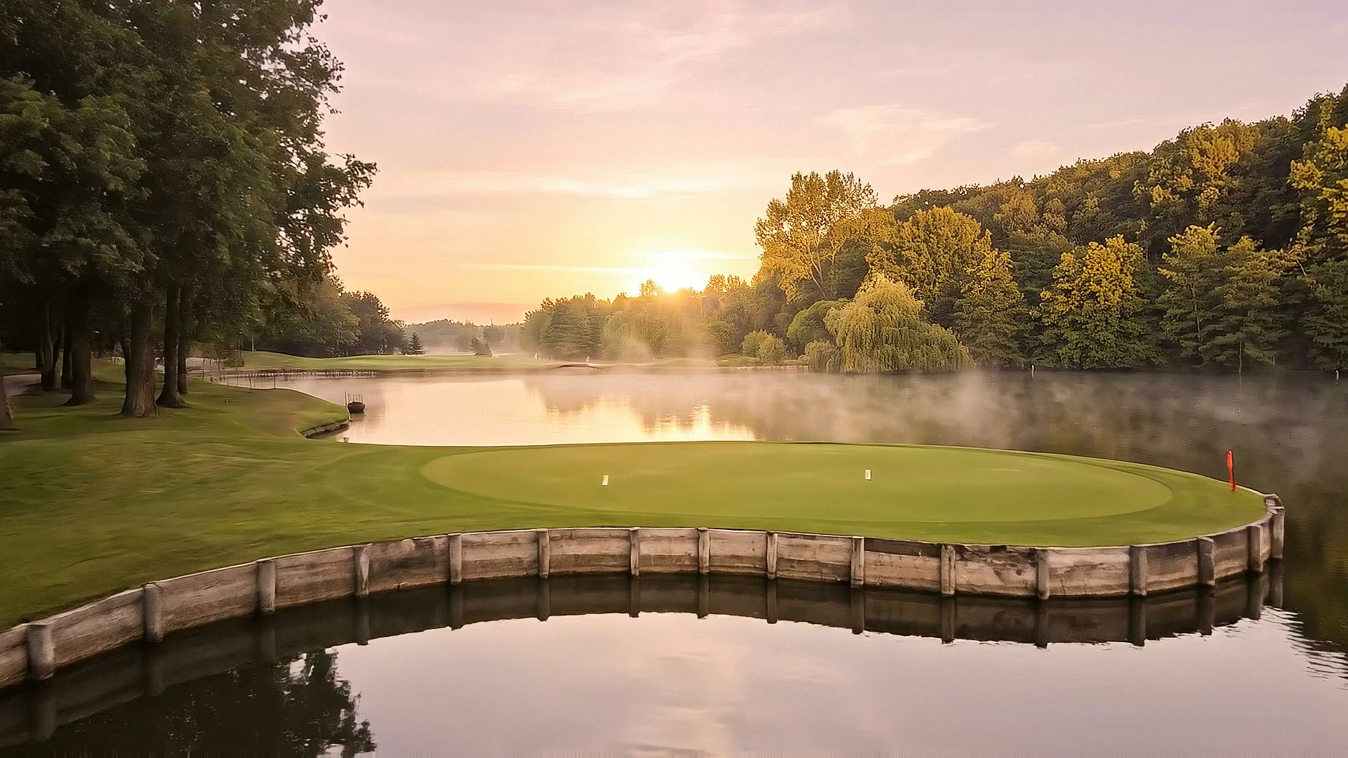 L'aube sur le green